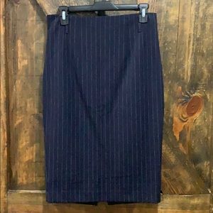 Express Navy Pinstriped Pencil Skirt size 4